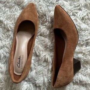 Clarks Women's Teresa Step block-heel pumps 8 brown